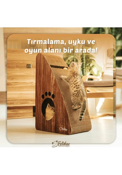 Oluklu Mukavva, Kedi Tırmalama Kanepesi Dikey Tırmalama / 40x60x24cm Xlarge - Cs7 Dw