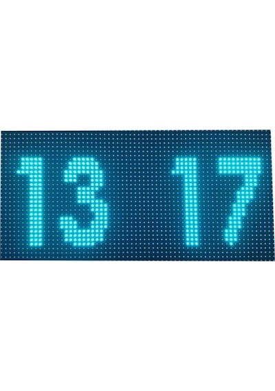 Turkuaz Dijital Led Saat Kasa Ölçüsü: 18x35 Cm