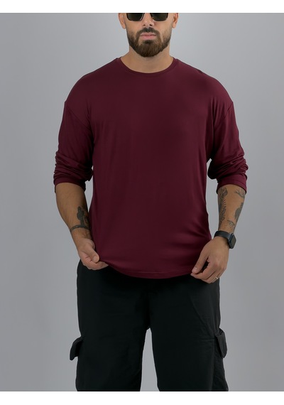 Cocopelli Bordo Bisiklet Yaka Basic Erkek Sweatshirt Coc3544