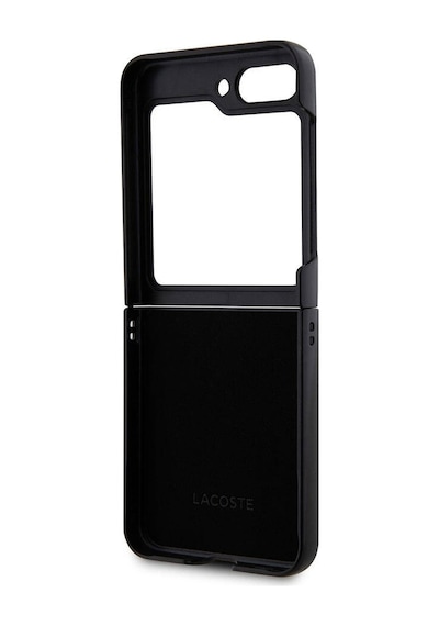 Galaxy Uyumlu Z Flip 5 Kılıf Lacoste Lisanslı Pu Pike Desenli İkonik Timsah Logolu