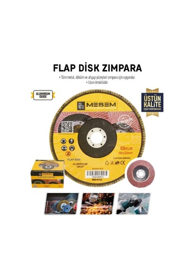 Flap Disk 115mm Zımpara 10 Lu 60 Kum