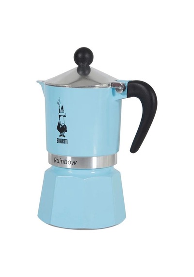 Bialetti Rainbow Moka Pot 3 Cup Açık Mavi