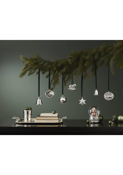 Lexroo 2023 Silverplate Christmas Yıllık Çan, 0.31, Metalik Kırmızı