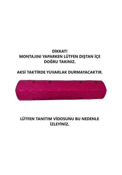 Kedi Oyuncağı Tüneli 1. Kalite 3mm Keçeden Geçmeli Kedi Ve Pati Figürlü 9 Renk A2