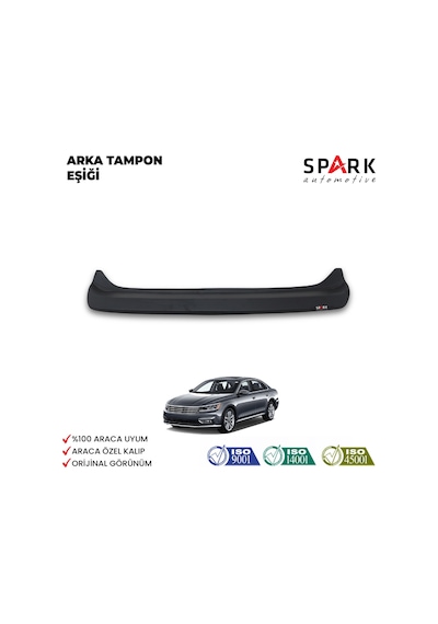 Volkswagen Passat 2015- Yılı Ve Sonrası Uyumlu Arka Tampon Eşiği Mat Siyah