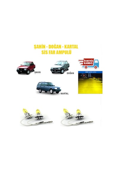 Doğan- Şahin - Kartal H3 Limon Sarısı Sis Ampul Seti
