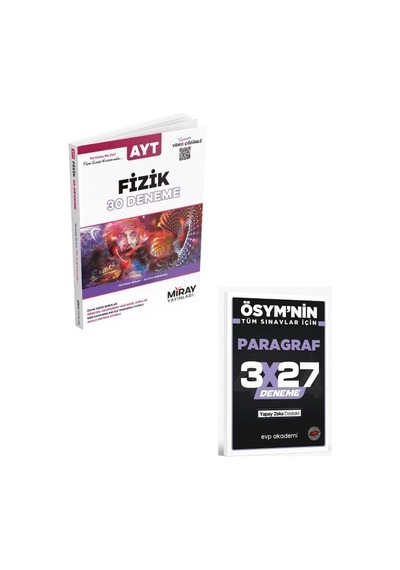 Miray 2027 Ayt Fizik 30 Deneme+ Evp Akademi Paragraf