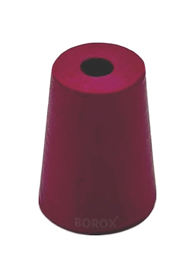 Borox Kauçuk Tıpa Delikli No.1 11 x 14 x 18.5 MM NS12/21 5 Adet
