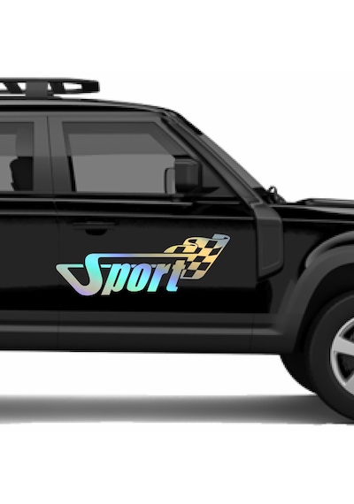 Sport Sticker 2 Adet - Araba Oto Motosiklet Karavan Sticker - 02508 15x5 Cm