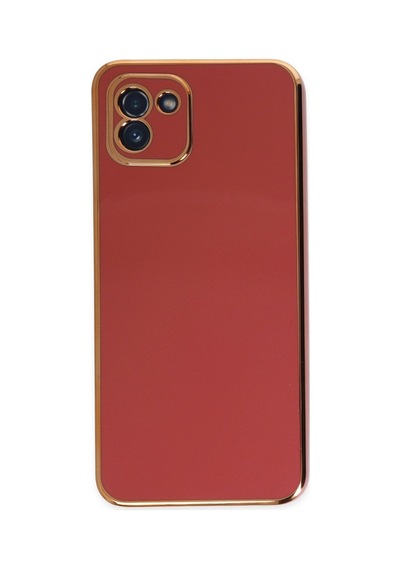 Samsung Galaxy Uyumlu A03 Kılıf Volet Silikon - Kırmızı Bz8683140424121