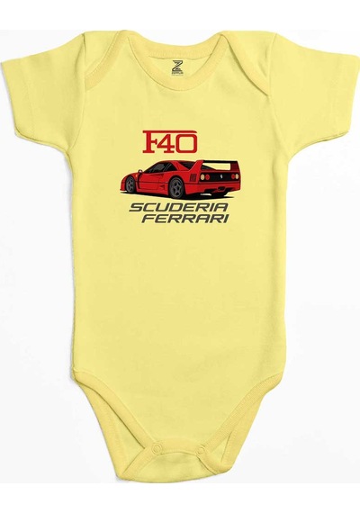 Zepplin Giyim Ferrari F40 Pembe Bebek Body Zıbın