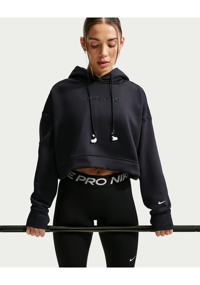 Pro Therma-fıt Fleece Kadın Kapüşonlu Üstü Siyah