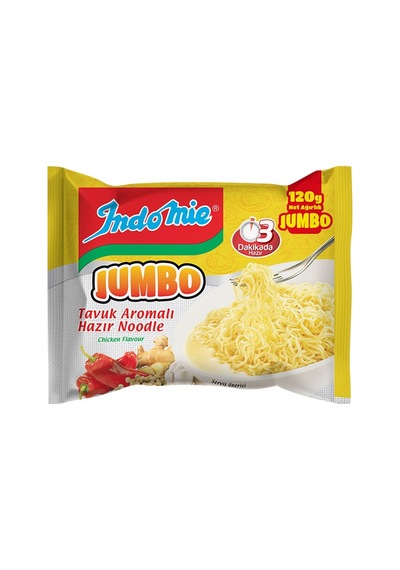 Indomie Noodle Jumbo 120 Gr Tavuklu X 12 Adet
