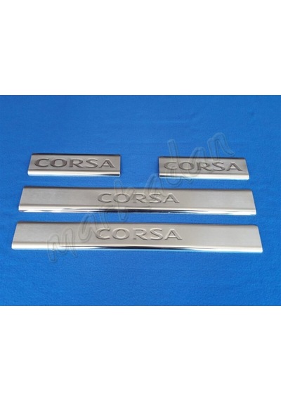 Opel Corsa D Krom Kapı Eşiği 2006-2015 4 Parça Paslanmaz Çelik (501406141)