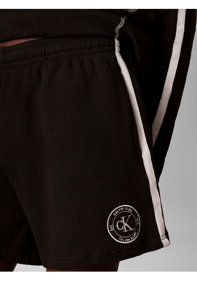 Calvin Klein Waffle L/s Crew Neck, Ub1 Siyah Erkek Sweatshirt