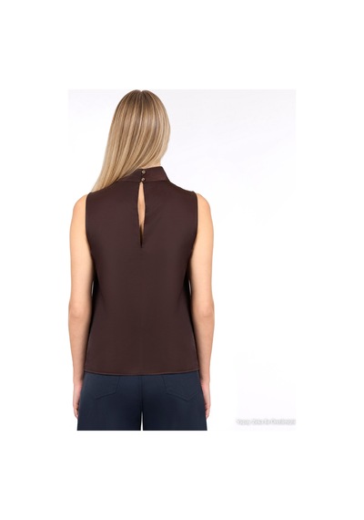 Yargıcı Regular Yarım Balıkçı Yaka Kolsuz Bluz 26kkbl6005v 003 Kahverengi