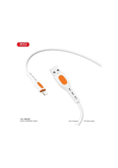 Nb280 3a Q.c Hızlı Fast Destekli Usb-a To Lightning Dayanıklı Silikon Data Şarj Kablosu