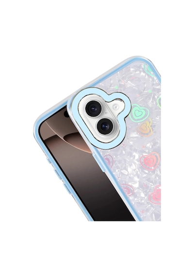 Newface - 92 - Apple iPhone Uyumlu 16 Lumi Desenli Kapak - Flzdgnkr - - Mavi Diğer