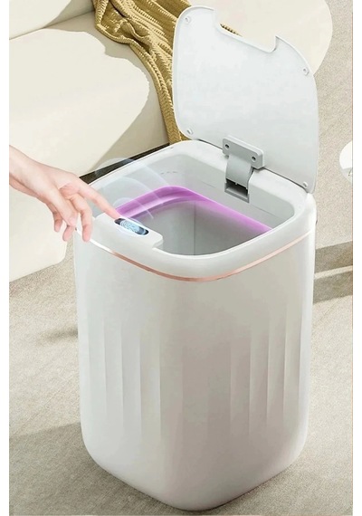 Akıllı Teknolojik Çöp Kutusu Uv Işıklı Otomatik Aç Kapat Sensörlü Mutfak Banyo Ev 20l Çok Renkli