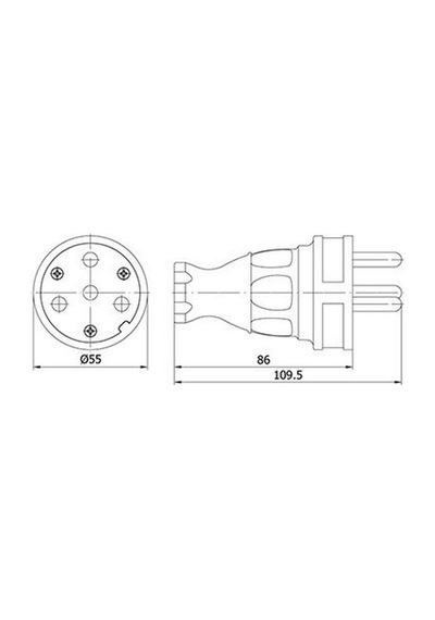 Mete Enerji 3x25a. Düz Fiş 401003