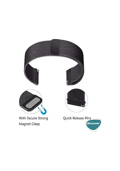 Amazfit Bip 3 Milanese Loop Kordon Amazfit Bip 3 İle Uyumlu Kordon, Akıllı Saat Kayışı