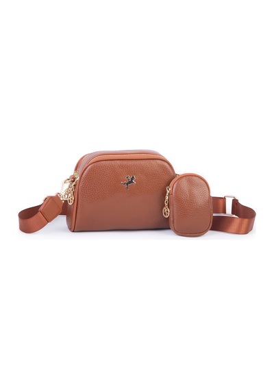 Nas Bag Kadın Mini Cüzdanlı Omuz Ve Çapraz Çanta Taba Victoria