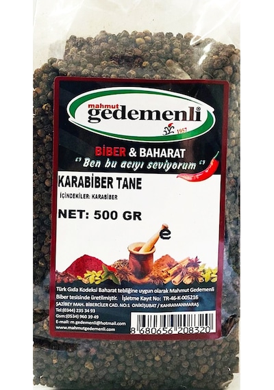 Gedemenli Karabiber Tane 500 G