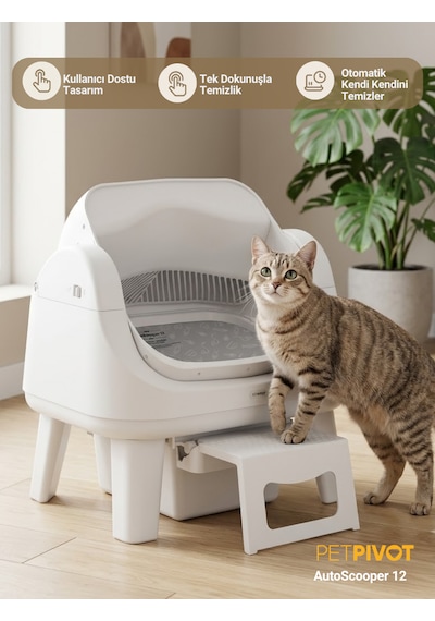 Petpivot Autoscooper As12 Lite Akıllı Otomatik Kedi Tuvaleti