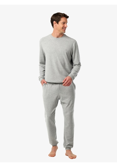 Blackspade Erkek Termal Pijama Takımı 40987 - Gri Melanj
