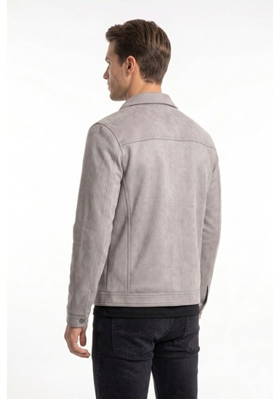 Dynamo Erkek Siyah Regular Fit Mevsimlik Süet Spor Mont Bgl-st05437 Gri
