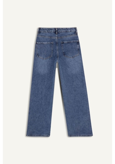 Defacto Kız Çocuk Straight Wide Jean Pantolon G7740a826spnm34 Mavi-nm34