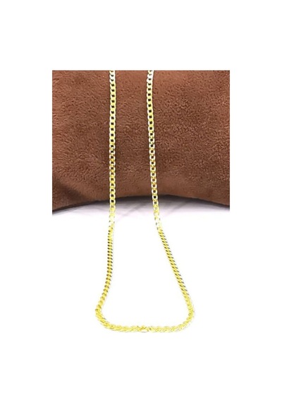 Omar Silver Unisex Gurmet Gold Altın Kaplama 2,10 Mm Gümüş Kolye