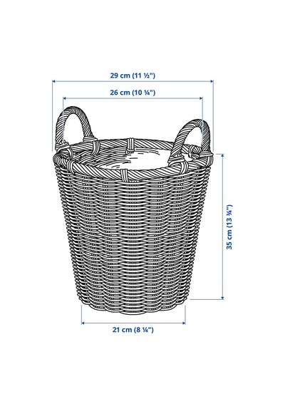 Ikea Kaktusfikon Rattan Saksı 24 Cm Naturel