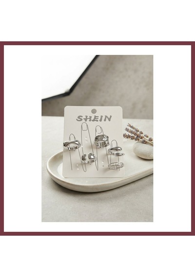 Storeşahin Gümüş Renk Pirinç Bohem Yüzük Kombini Byk4265 Shn0720