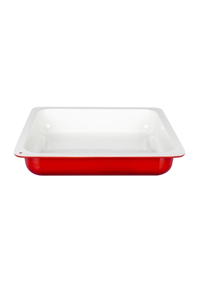 Lava Döküm GN 2/3 Gastronorm Küvet İç Renk Krem 35 x 32 CM Kırmızı