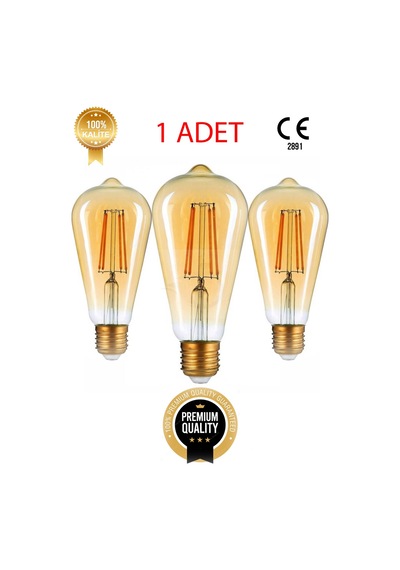 Armut Kateli Rustik 2700 K Sarı Led Filament Ampul