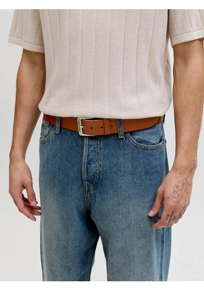 Jack & Jones Jacbraga Leather Belt Sn Erkek Kemer-32743 Açık Kahverengi