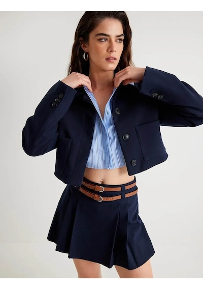 Koton Kadın Blazer Ceket Lacivert 5wak50025uw 25ky59001736 Y5918 Lacivert