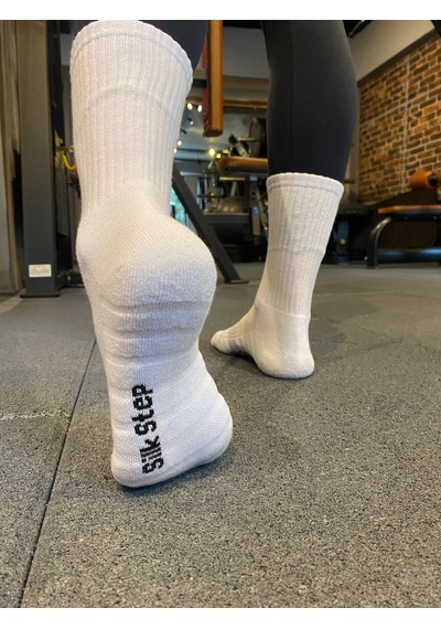 Silk Step Fit Line 4'lü Beyaz, Erkek Ve Kadın Spor Çorabı , Active - Fonksiyonel 4çift Beyaz Beyaz