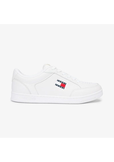 Tommy Hilfiger Jeans Cupsole Long Lace Leather Erkek Beyaz Spor Ayakkabı & Sneaker Em0em01707