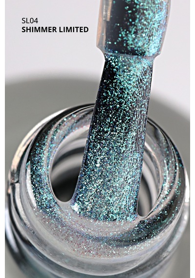 Momo Professional Shimmer Limited Holografik Kalıcı Oje Sl04 Rakı Beyazı Turkuaz Yeşil Simli 10 ML