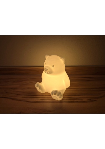3d Baskı Sevimli Kutup Ayısı Tealight Mumluk Dekoratif Mum Tutucu Sarı