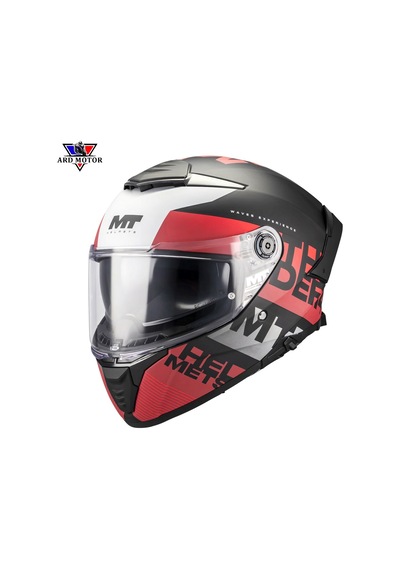 Mt Helmets Thunder 4 Sv Waves B5 Mat Kapalı Kask Kırmızı