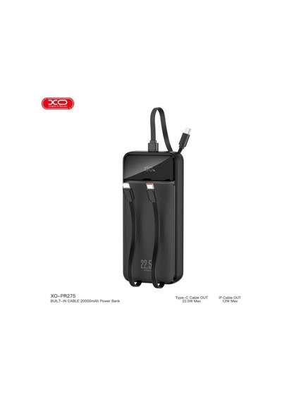 20000mah 22.5w+20w 3 Çıkışlı Dijital Ekranlı Hızlı Şarj Destekli Powerbank Beyaz