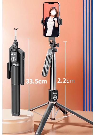 Thentech Uzanabilir Selfie Çubuğu Tripod Uzaktan Kumandalı Tripod Selfie Çubuğu Olarak Kullanılabilir Tripod