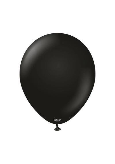 Gemar Parti Doğum Günü Organizasyon Balon - 28 Cm. - Ivory - Siyah - 100 Adet Siyah