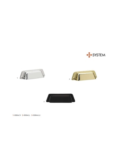 System Mobilya Kulbu Gold Renk 64mm Çanak/tas Kulp Sy4529 0064 Gl Çok Renkli