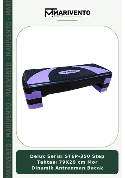 Delux Serisi Step-350 Step Tahtası 79x29 Cm Mor Dinamik Antrenman Bacak