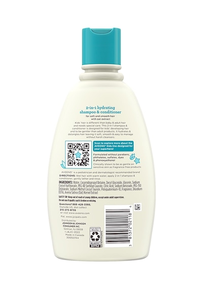 Aveeno Kids 2'si 1 Arada Nemlendirici Şampuan Ve Saç Kremi 354ml
