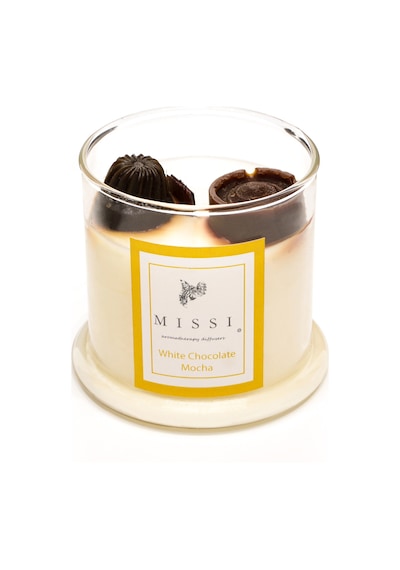 Missi Ahşap Fitilli Whıte Chocolate Mocha Vegan Mum